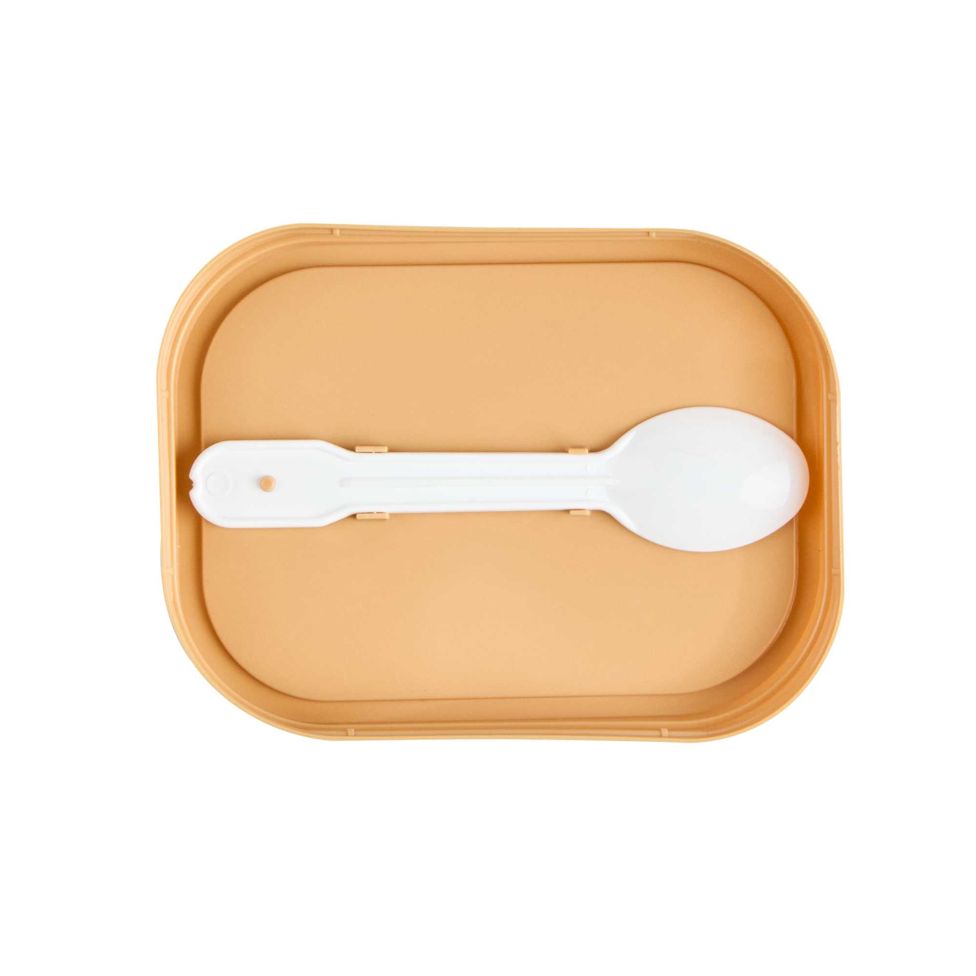 Coppetta Square Brown Plastic Lid - Fits 7 and 12 oz To Go Cups, with Spoon - 50 count box