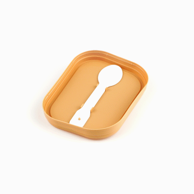 Coppetta Square Brown Plastic Lid - Fits 7 and 12 oz To Go Cups, with Spoon - 50 count box