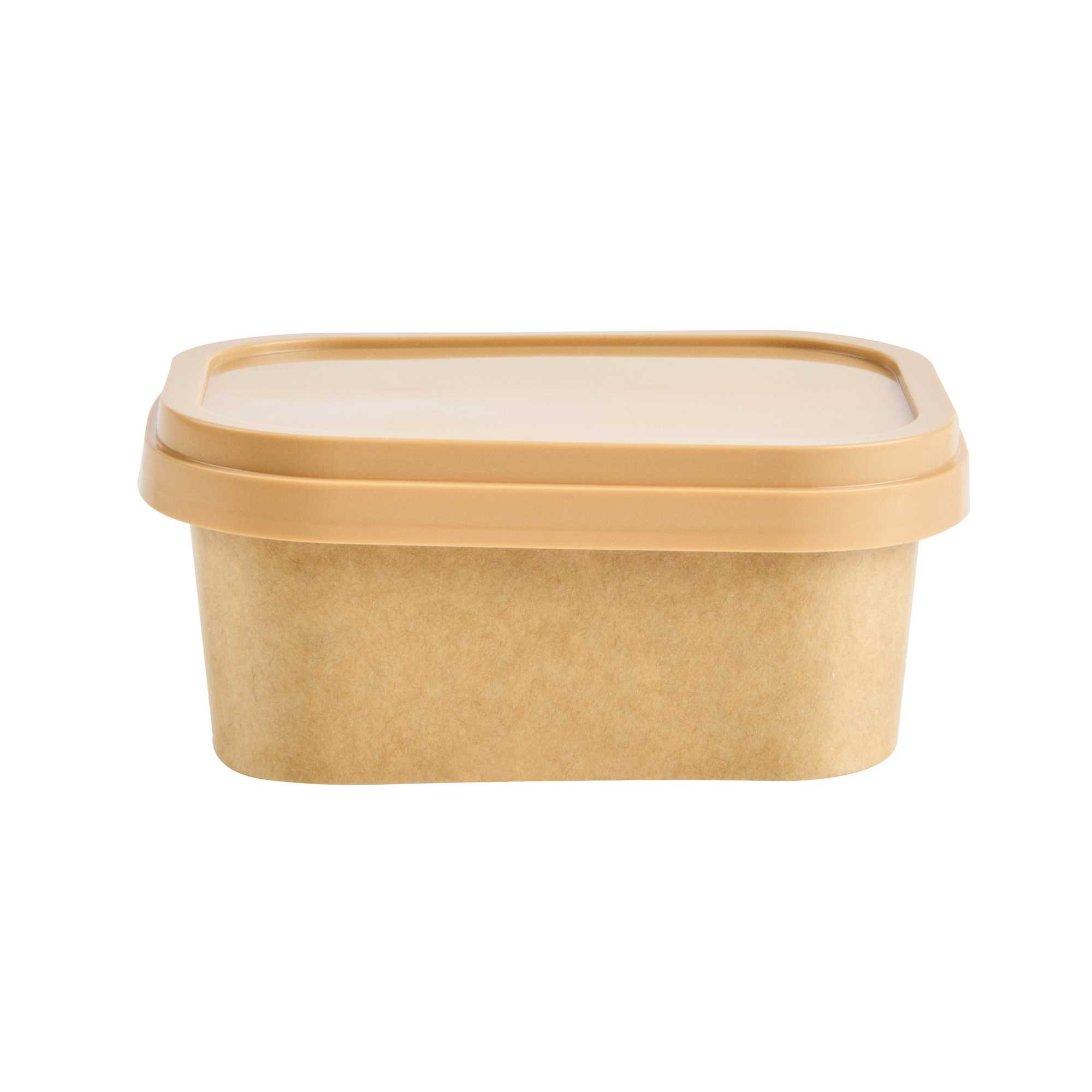 Coppetta Square Brown Plastic Lid - Fits 7 and 12 oz To Go Cups, with Spoon - 50 count box