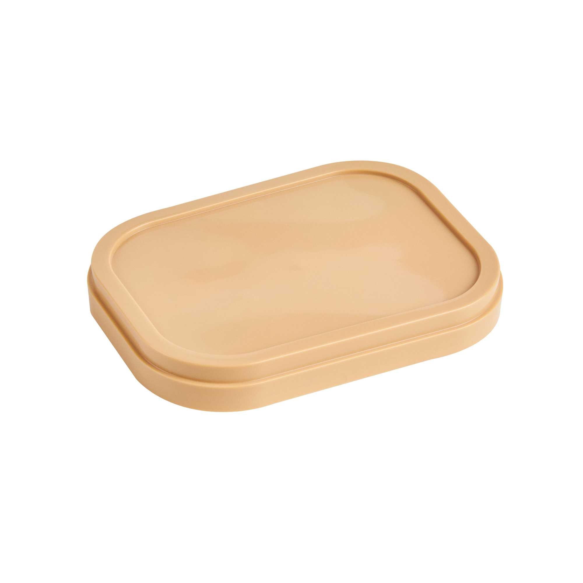 Coppetta Square Brown Plastic Lid - Fits 7 and 12 oz To Go Cups, with Spoon - 200 count box