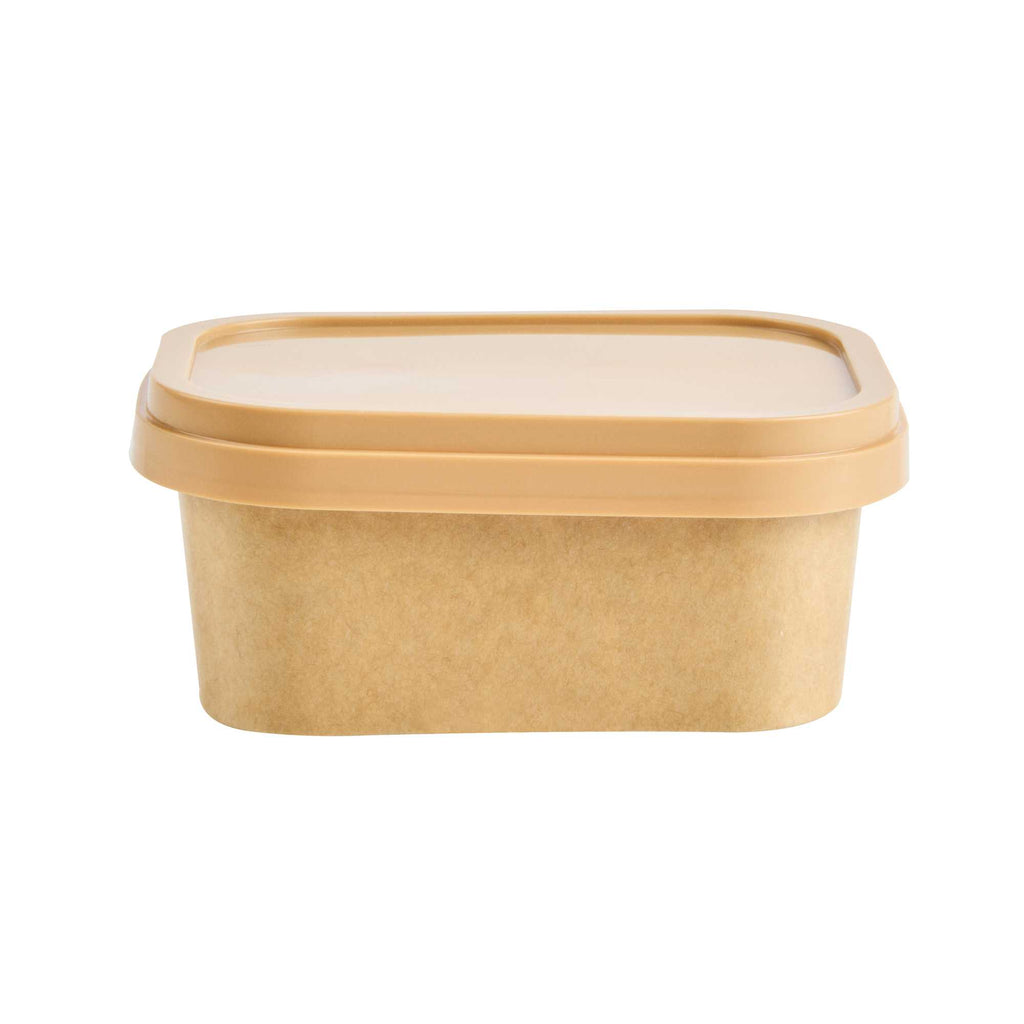 Coppetta Square Brown Plastic Lid - Fits 7 and 12 oz To Go Cups, with Spoon - 200 count box