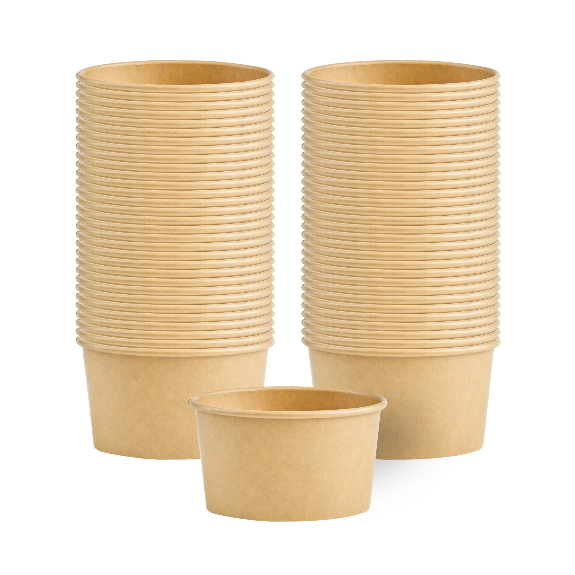 Coppetta 6 oz Oval Kraft Paper To Go Cup - 3 3/4" x 3" x 2 1/4" - 50 count box