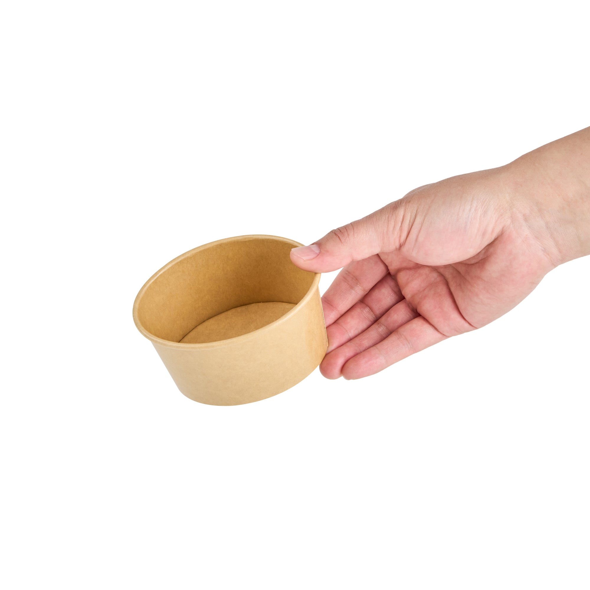 Coppetta 6 oz Oval Kraft Paper To Go Cup - 3 3/4" x 3" x 2 1/4" - 200 count box