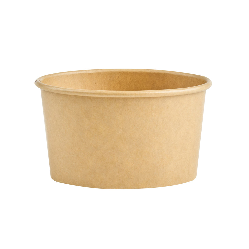Coppetta 6 oz Oval Kraft Paper To Go Cup - 3 3/4" x 3" x 2 1/4" - 200 count box