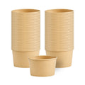 Coppetta 12 oz Oval Kraft Paper To Go Cup - 4 1/2" x 3 1/2" x 2 3/4" - 200 count box