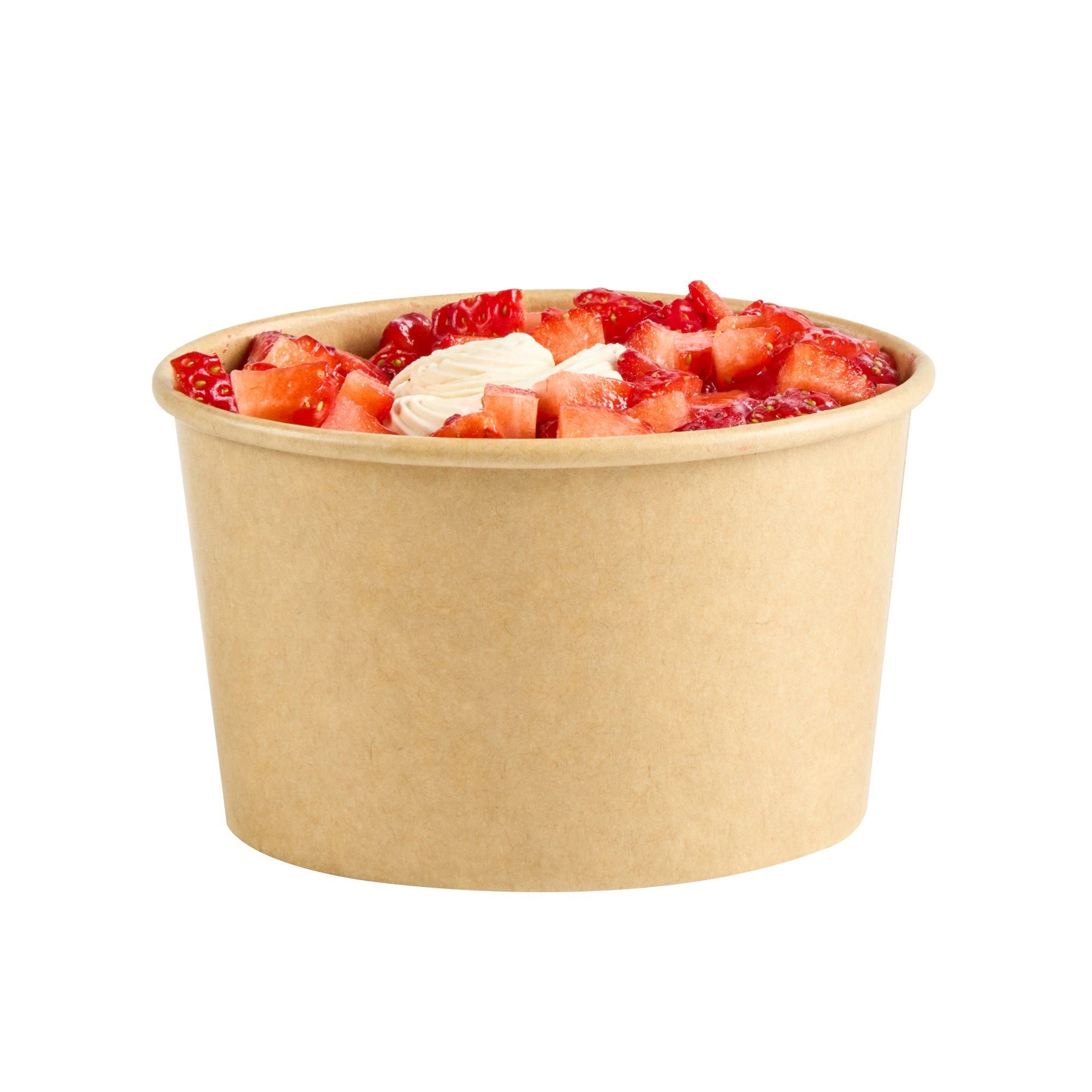 Coppetta 12 oz Oval Kraft Paper To Go Cup - 4 1/2" x 3 1/2" x 2 3/4" - 200 count box
