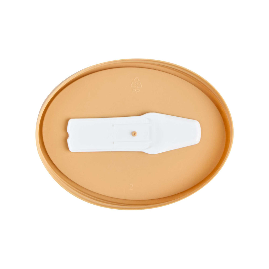 Coppetta Oval Brown Plastic Lid - Fits 6 oz To Go Cup, with Spoon - 200 count box