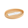 Coppetta Oval Brown Plastic Lid - Fits 6 oz To Go Cup, with Spoon - 50 count box