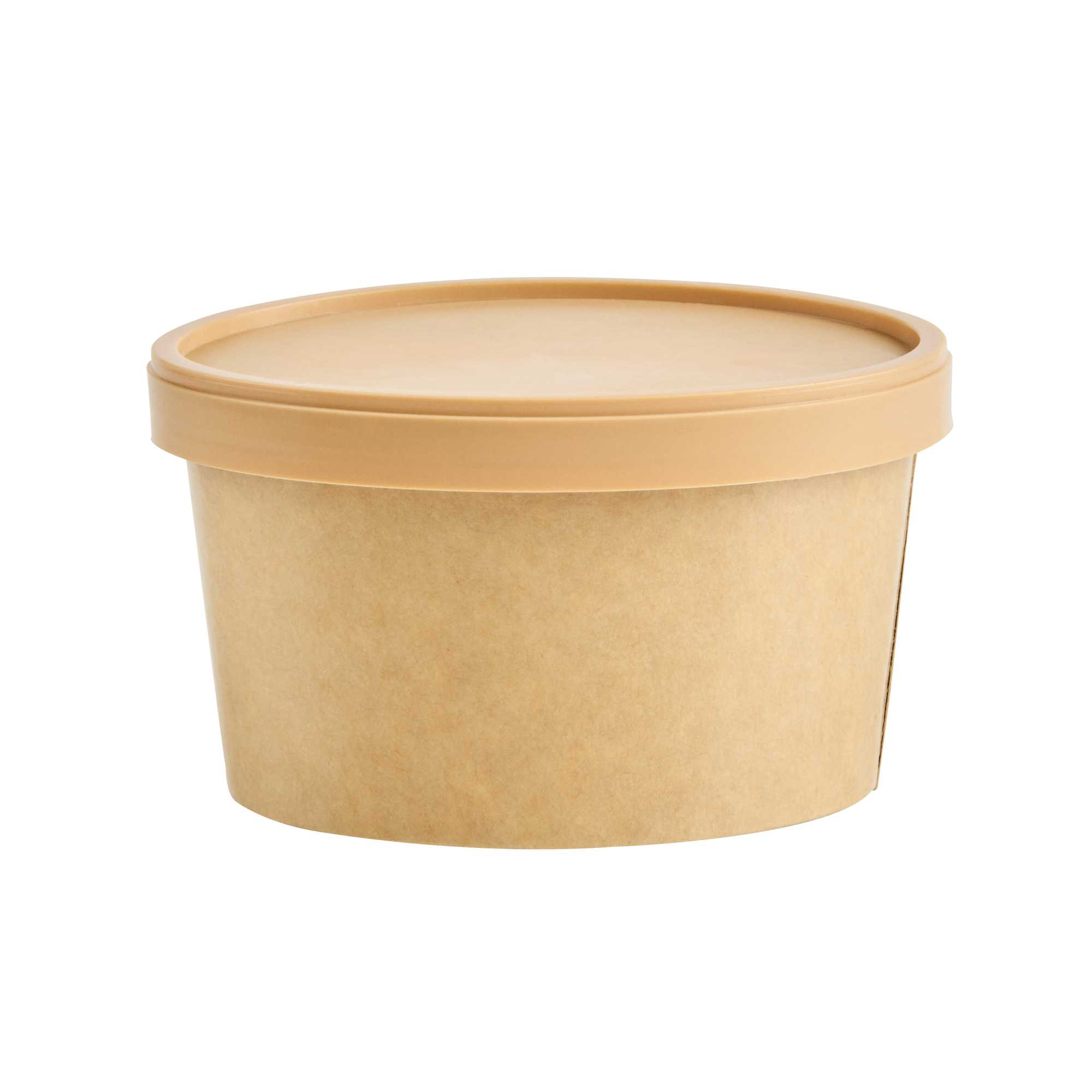 Coppetta Oval Brown Plastic Lid - Fits 6 oz To Go Cup, with Spoon - 50 count box