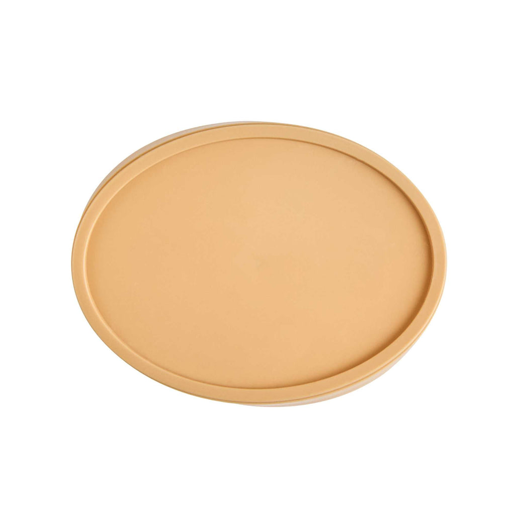 Coppetta Oval Brown Plastic Lid - Fits 6 oz To Go Cup, with Spoon - 200 count box