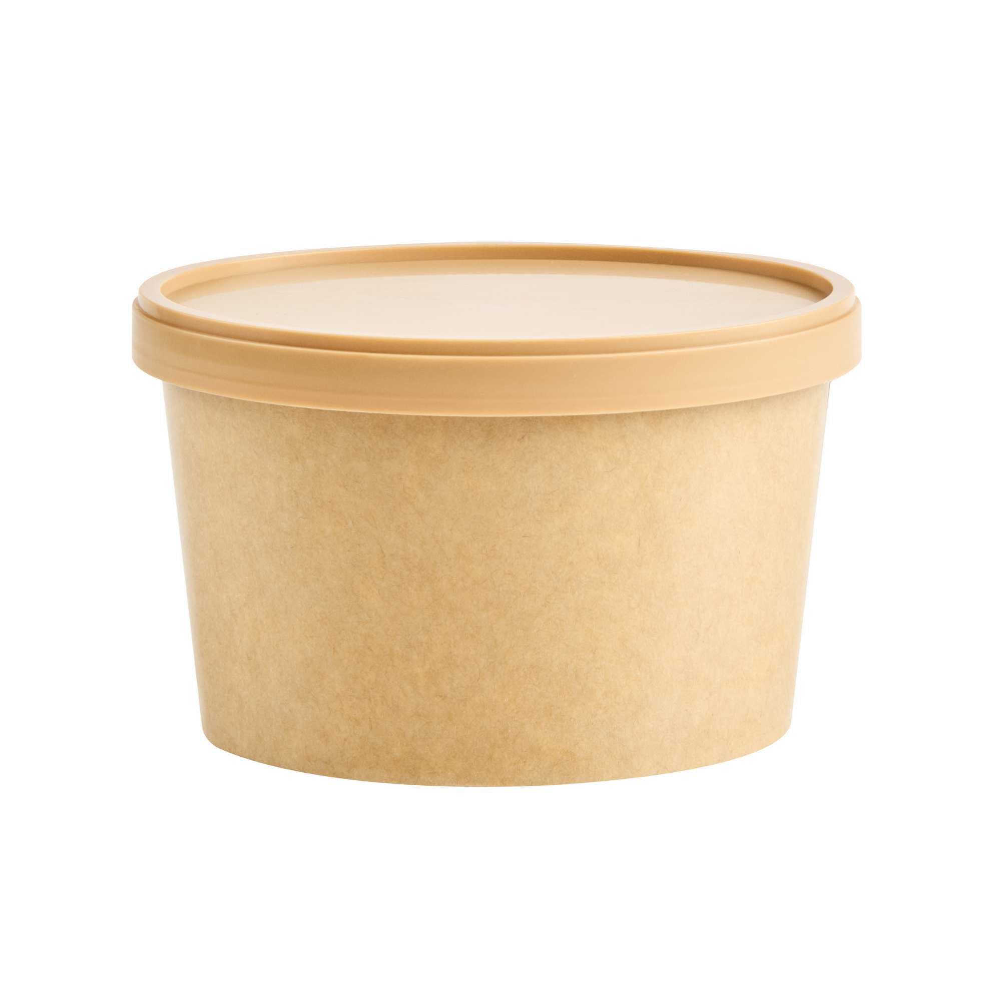 Coppetta Oval Brown Plastic Lid - Fits 12 oz To Go Cup, with Spoon - 50 count box