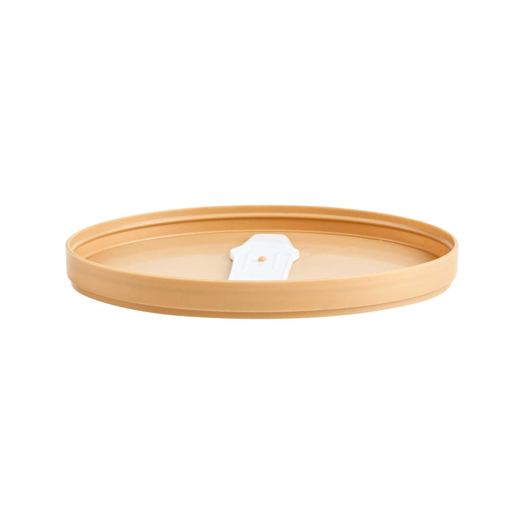 Coppetta Oval Brown Plastic Lid - Fits 12 oz To Go Cup, with Spoon - 200 count box