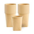 Coppetta 13 oz Round Kraft Paper To Go Cup - with Square Bottom - 3 1/2" x 3 1/2" x 4" - 50 count box