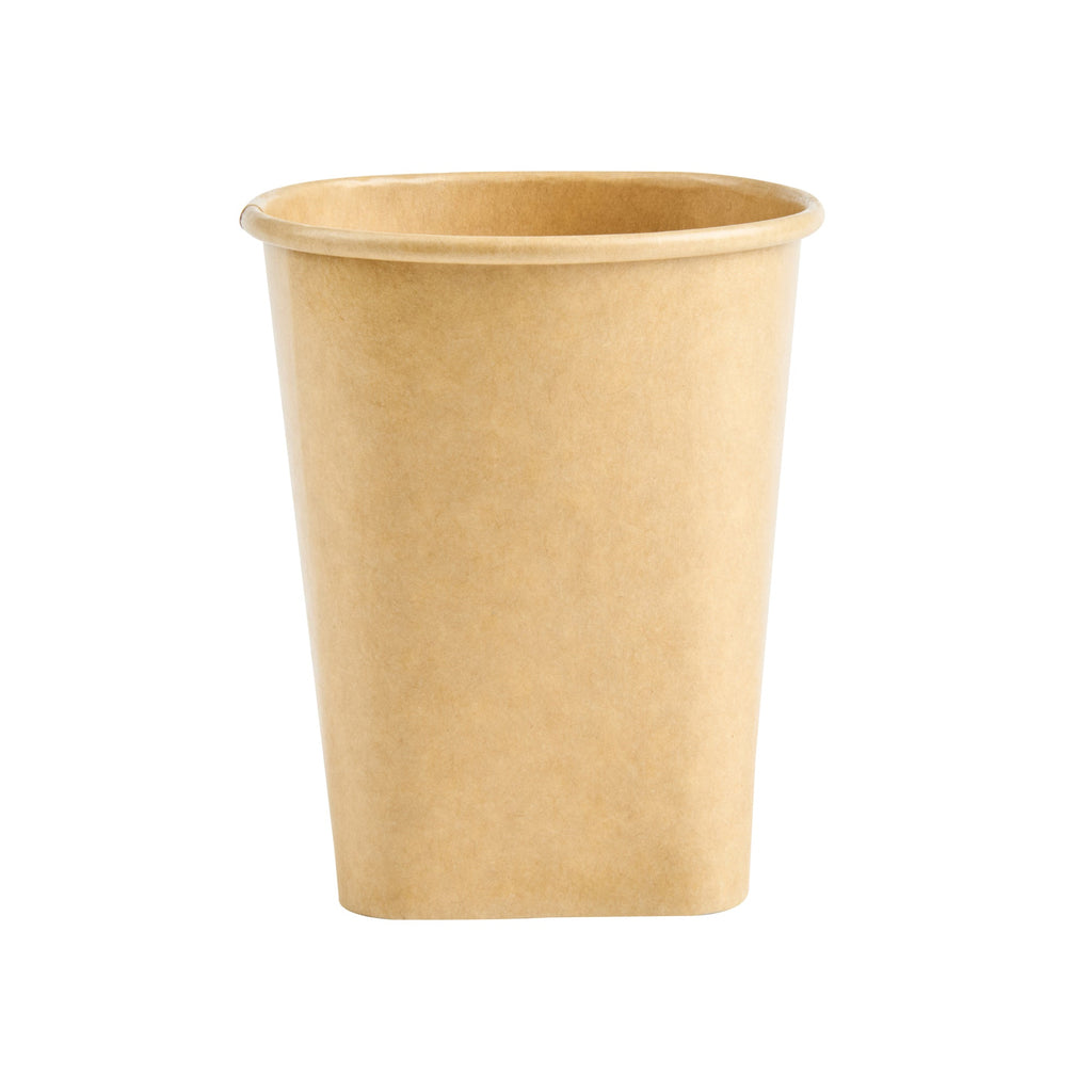 Coppetta 13 oz Round Kraft Paper To Go Cup - with Square Bottom - 3 1/2" x 3 1/2" x 4" - 200 count box
