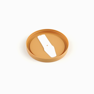 Coppetta Round Brown Plastic Lid - Fits 6 and 13 oz To Go Cups, with Spoon - 200 count box
