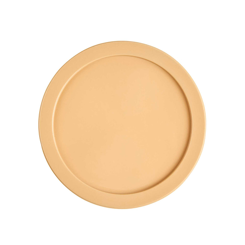 Coppetta Round Brown Plastic Lid - Fits 6 and 13 oz To Go Cups, with Spoon - 200 count box