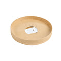 Coppetta Round Brown Paper Lid - Fits 12 oz To Go Cup, with Spoon - 3 3/4" x 3 3/4" x 1/2" - 200 count box
