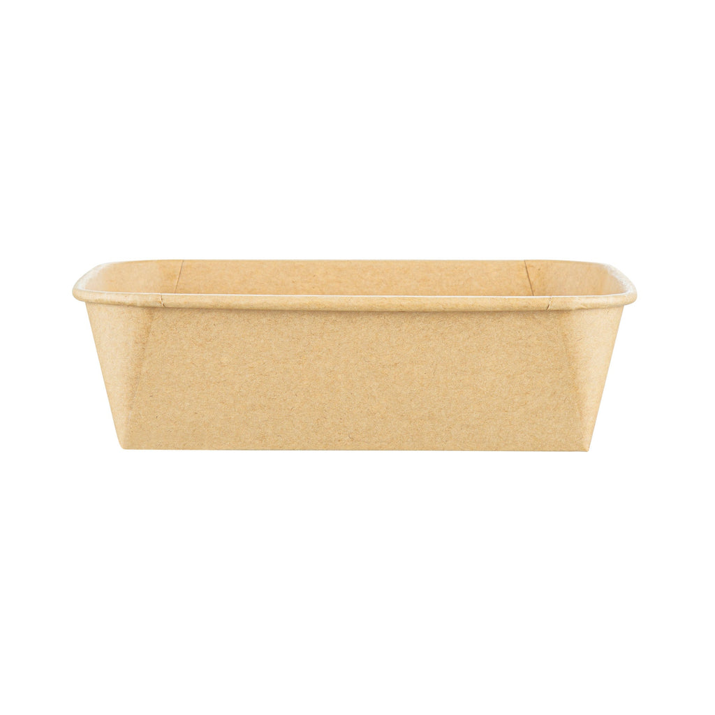 Bio Tek 44 oz Rectangle Kraft Paper Serving Container - 6 1/4" x 4 1/2" x 2 1/4" - 50 count box
