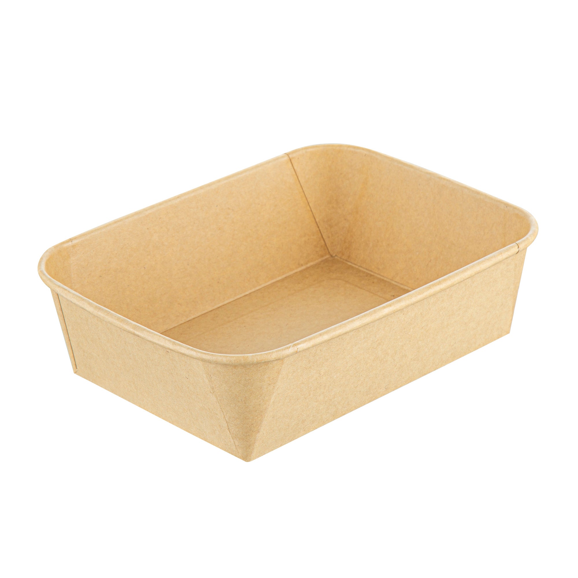 Bio Tek 44 oz Rectangle Kraft Paper Serving Container - 6 1/4" x 4 1/2" x 2 1/4" - 50 count box
