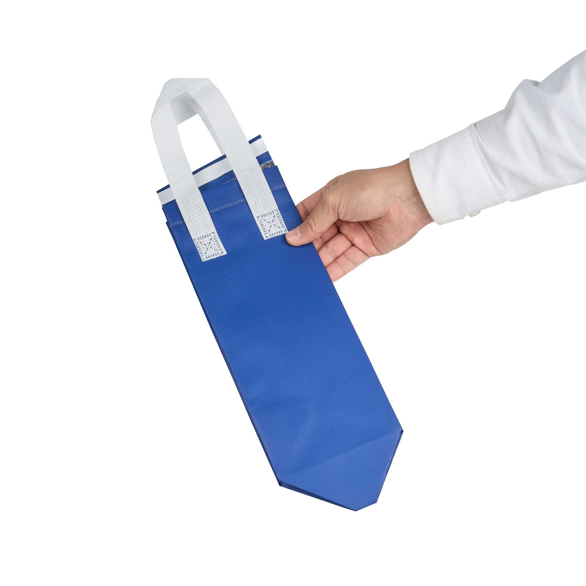 Bag Tek Blue Insulated Take Out Bag - Tamper-Evident - 4 3/4" x 4" x 11" - 25 count box
