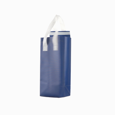 Bag Tek Blue Insulated Take Out Bag - Tamper-Evident - 4 3/4" x 4" x 11" - 100 count box