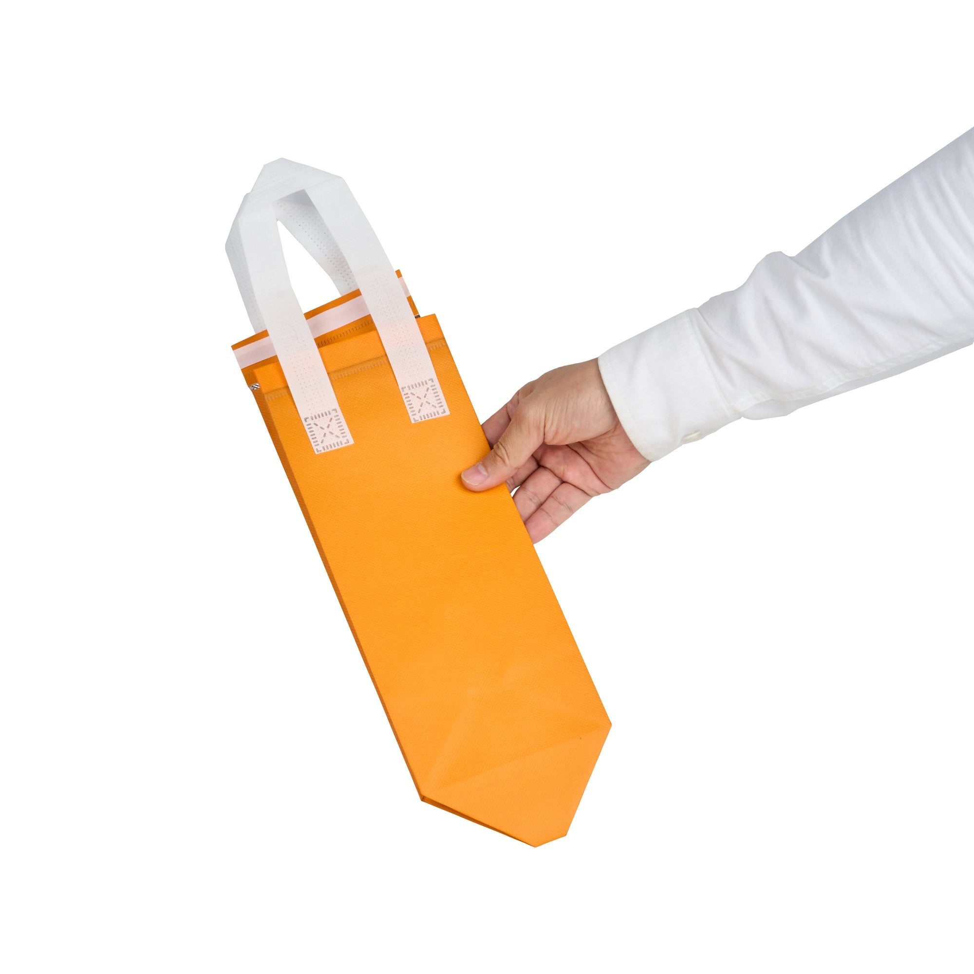 Bag Tek Orange Insulated Take Out Bag - Tamper-Evident - 4 3/4" x 4" x 11" - 100 count box