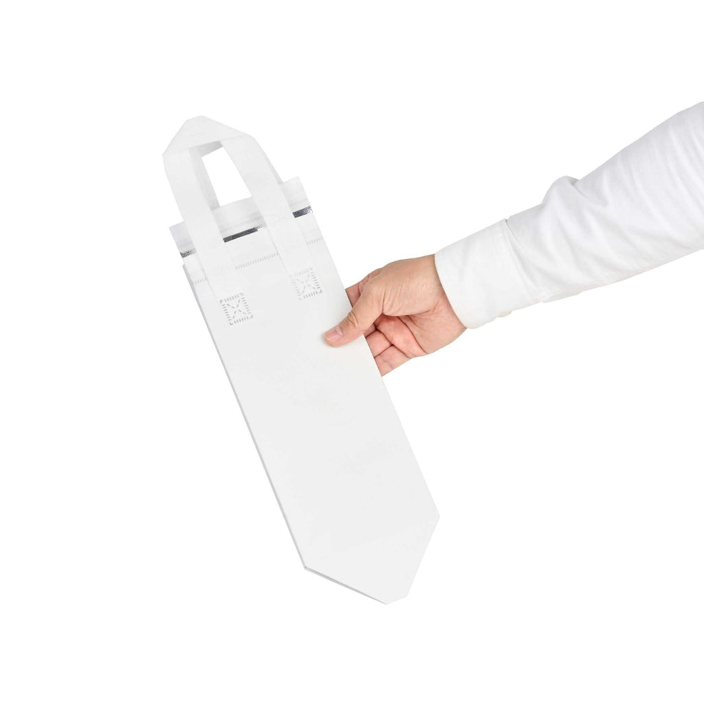 Bag Tek White Insulated Take Out Bag - Tamper-Evident - 4 3/4" x 4" x 11" - 25 count box