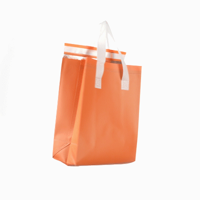 Bag Tek Orange Insulated Take Out Bag - Tamper-Evident - 8 1/4" x 4 1/4" x 10 3/4" - 25 count box