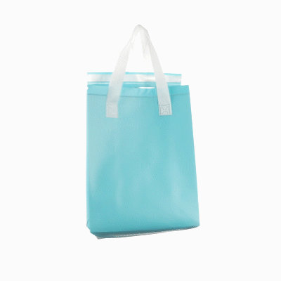 Bag Tek Teal Insulated Take Out Bag - Tamper-Evident - 8 1/4" x 4 1/4" x 10 3/4" - 25 count box