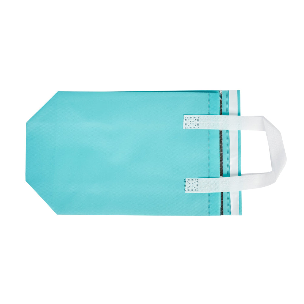 Bag Tek Teal Insulated Take Out Bag - Tamper-Evident - 8 1/4" x 4 1/4" x 10 3/4" - 100 count box