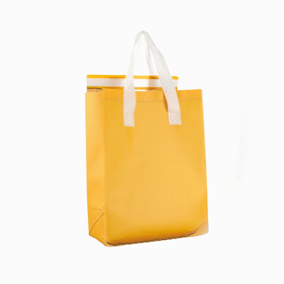 Bag Tek Yellow Insulated Take Out Bag - Tamper-Evident - 8 1/4" x 4 1/4" x 10 3/4" - 100 count box