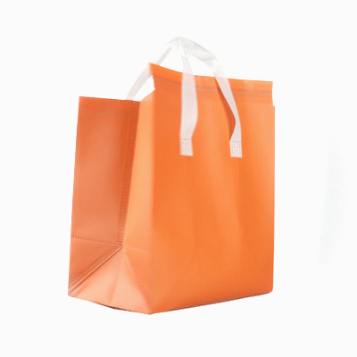 Bag Tek Orange Insulated Take Out Bag - Tamper-Evident - 10 1/4" x 6 3/4" x 11" - 100 count box