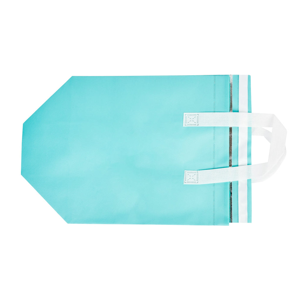 Bag Tek Teal Insulated Take Out Bag - Tamper-Evident - 10 1/4" x 6 3/4" x 11" - 100 count box