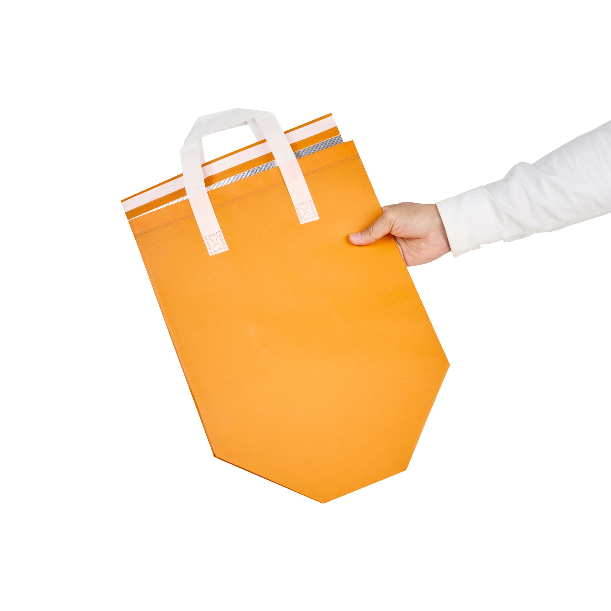 Bag Tek Orange Insulated Take Out Bag - Tamper-Evident - 11 3/4" x 7 3/4" x 12 1/2" - 100 count box