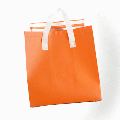 Bag Tek Orange Insulated Take Out Bag - Tamper-Evident - 11 3/4" x 7 3/4" x 12 1/2" - 100 count box