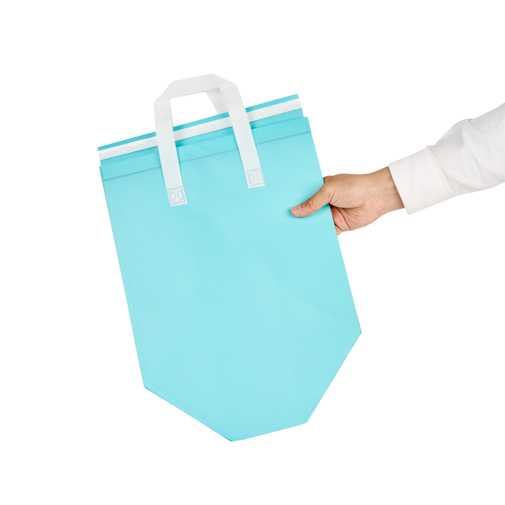 Bag Tek Teal Insulated Take Out Bag - Tamper-Evident - 11 3/4" x 7 3/4" x 12 1/2" - 100 count box