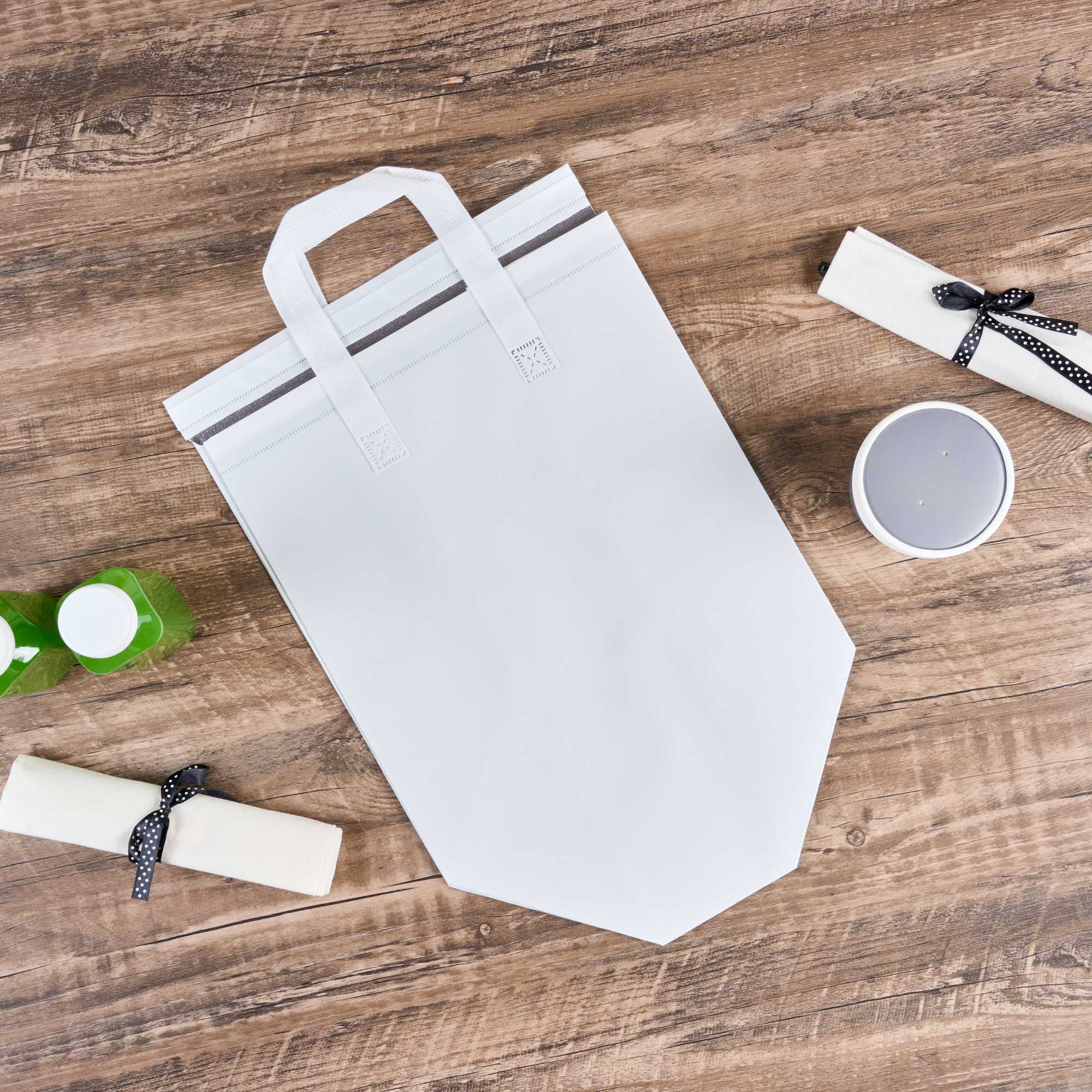 Bag Tek White Insulated Take Out Bag - Tamper-Evident - 11 3/4" x 7 3/4" x 12 1/2" - 25 count box