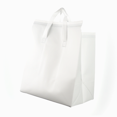 Bag Tek White Insulated Take Out Bag - Tamper-Evident - 11 3/4" x 7 3/4" x 12 1/2" - 100 count box