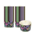 Panificio 53 oz Paper Angel Food Tube Pan - Trippy Leaf Print, Greaseproof - 5 3/4" x 5 3/4" x 3 3/4" - 100 count box