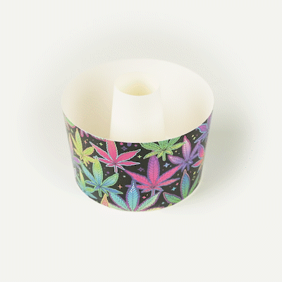 Panificio 53 oz Paper Angel Food Tube Pan - Trippy Leaf Print, Greaseproof - 5 3/4" x 5 3/4" x 3 3/4" - 100 count box