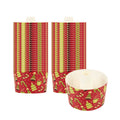 Panificio 38 oz Paper Angel Food Tube Pan - Christmas, Greaseproof - 5" x 5" x 3 3/4" - 600 count box