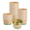 Sustain 12 oz Round Kraft Paper Soup Container - Compostable - 4 1/2" x 4 1/2" x 2 1/2" - 25 count box
