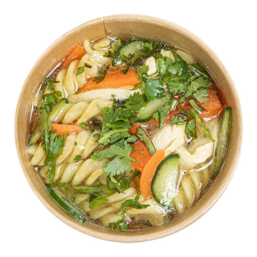 Sustain 12 oz Round Kraft Paper Soup Container - Compostable - 4 1/2" x 4 1/2" x 2 1/2" - 200 count box