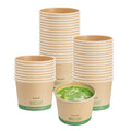 Sustain 16 oz Round Kraft Paper Soup Container - Compostable - 4 1/2" x 4 1/2" x 3 1/4" - 200 count box