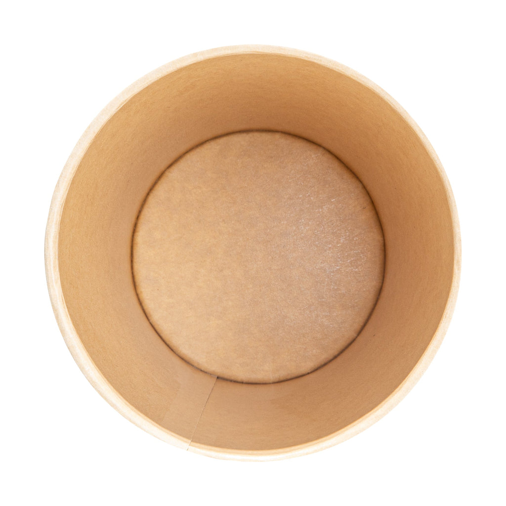 Sustain 32 oz Round Kraft Paper Soup Container - Compostable - 4 1/2" x 4 1/2" x 5 3/4" - 200 count box