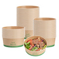 Sustain 17 oz Round Kraft Paper Take Out Container - Compostable - 5 3/4" x 5 3/4" x 2" - 200 count box