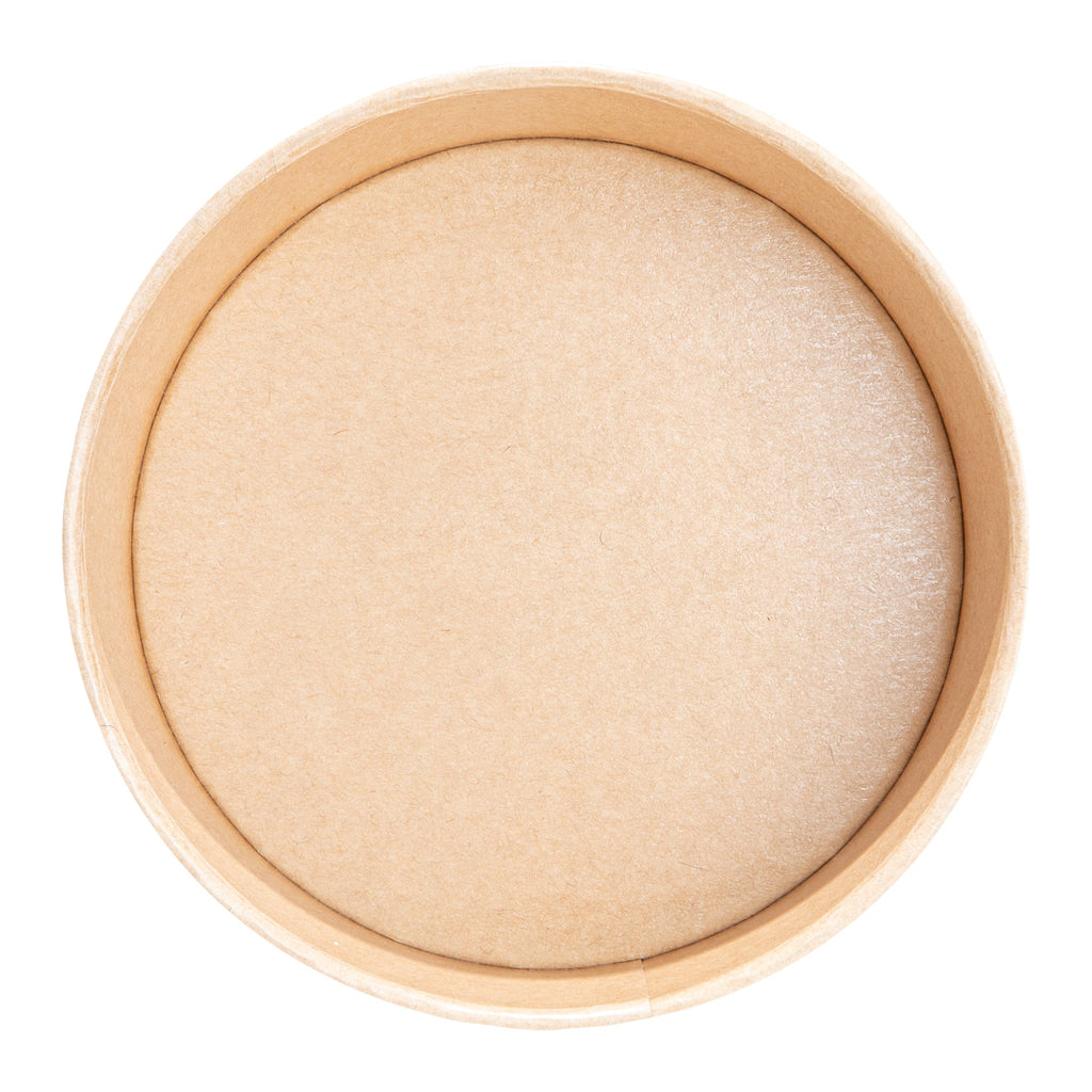 Sustain 17 oz Round Kraft Paper Take Out Container - Compostable - 5 3/4" x 5 3/4" x 2" - 200 count box