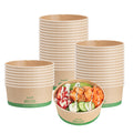 Sustain 37 oz Round Kraft Paper Take Out Container - Compostable - 6 1/2" x 6 1/2" x 2 1/2" - 50 count box