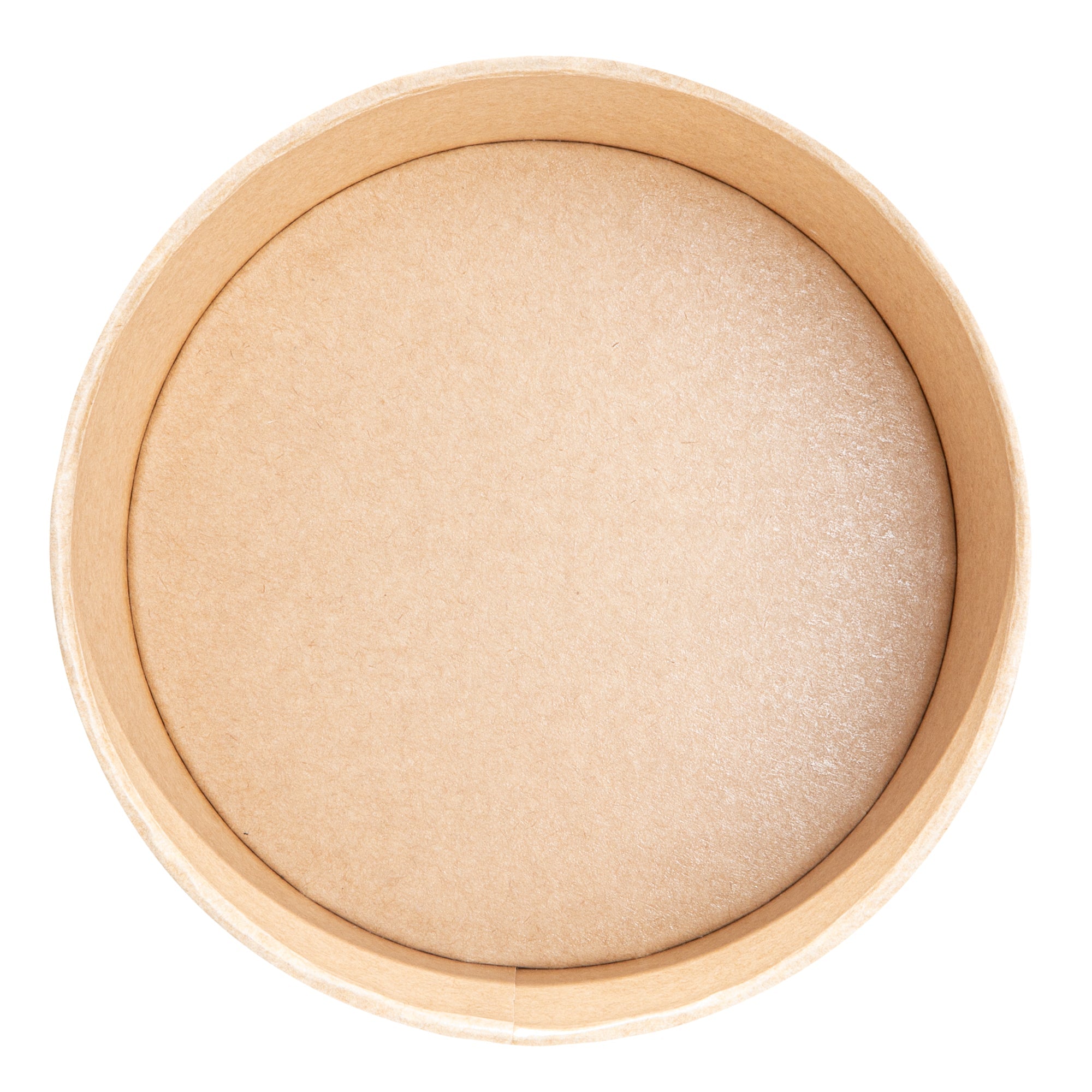 Sustain 37 oz Round Kraft Paper Take Out Container - Compostable - 6 1/2" x 6 1/2" x 2 1/2" - 50 count box