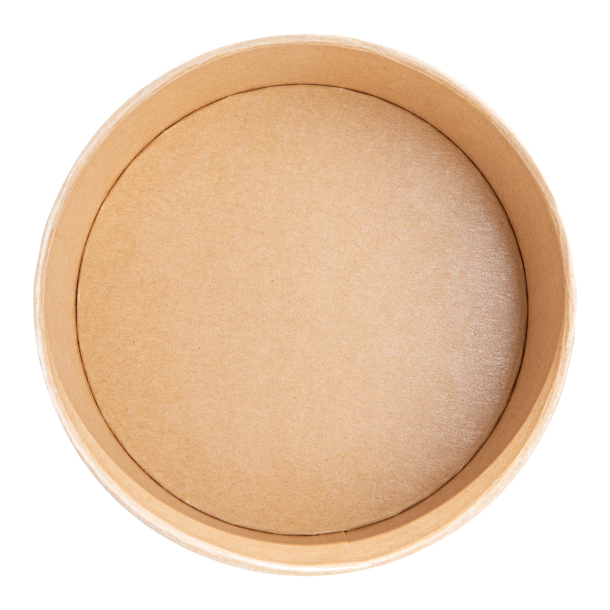 Sustain 50 oz Round Kraft Paper Take Out Container - Compostable - 7 1/4" x 7 1/4" x 2 3/4" - 50 count box